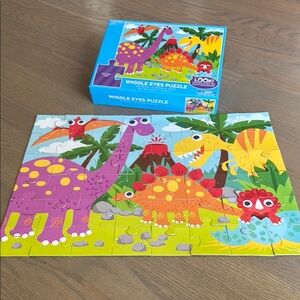 Wiggle Eyes Dinosaur Puzzle for Kids - Multicolor